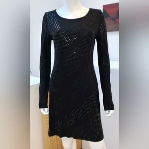 Haute Hippie black bodycon beaded dress.
